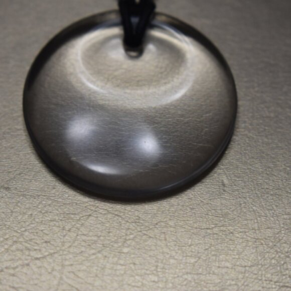 Tiffany & Co Peretti Rock Crystal Thumb Print Disk Necklace, Rare - Picture 3 of 4